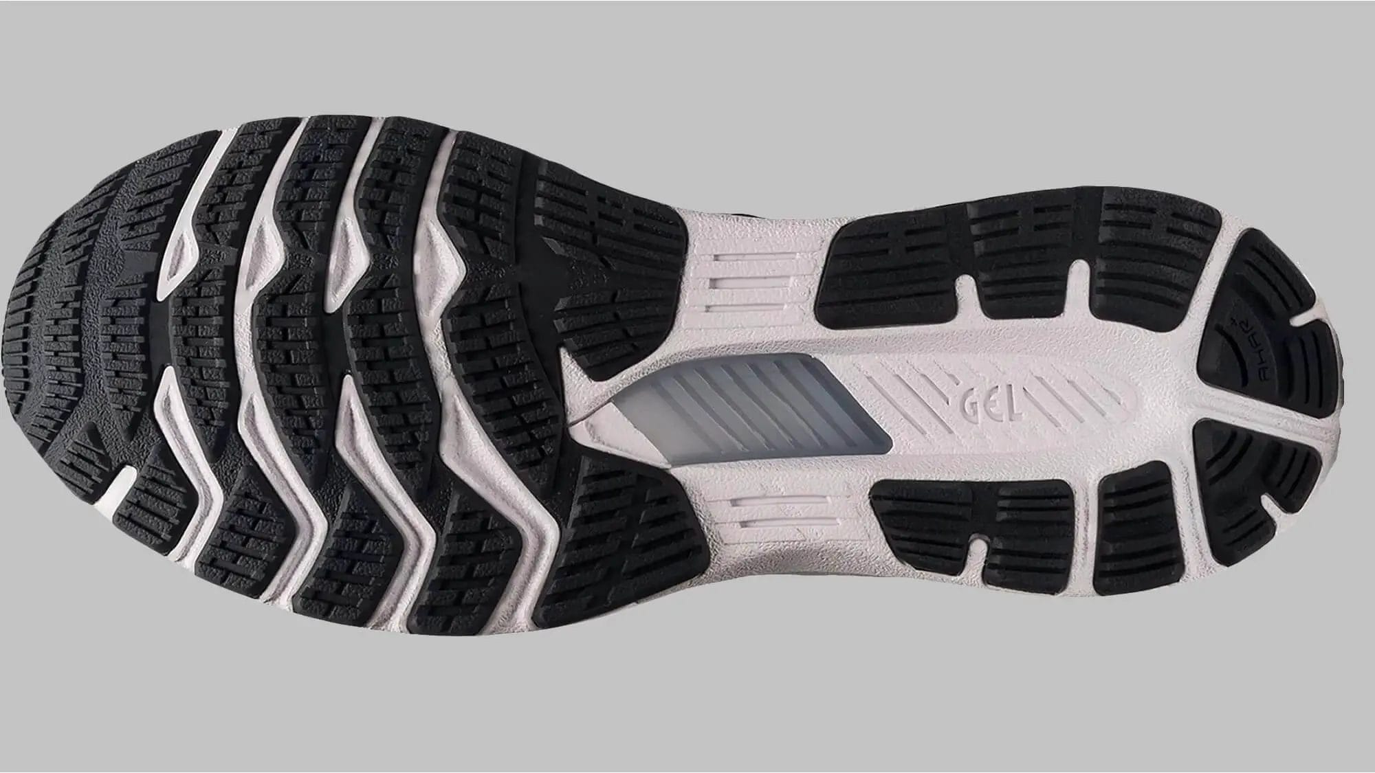 Close up view of the outsole geometry.