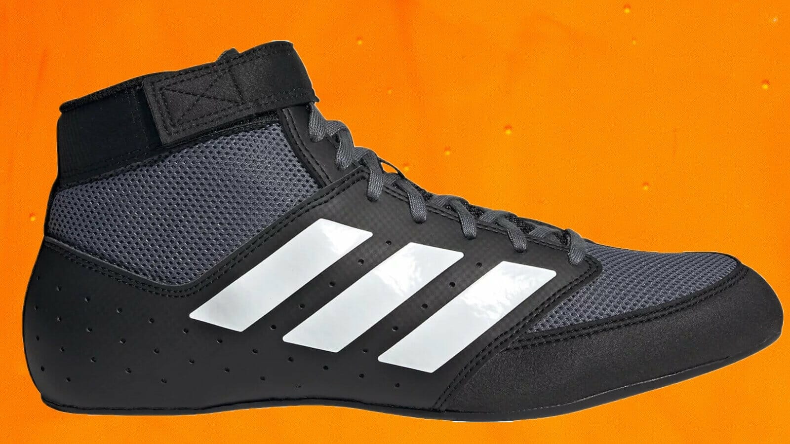 Profile of adidas Mat Hog 2.0 youth size shoe.